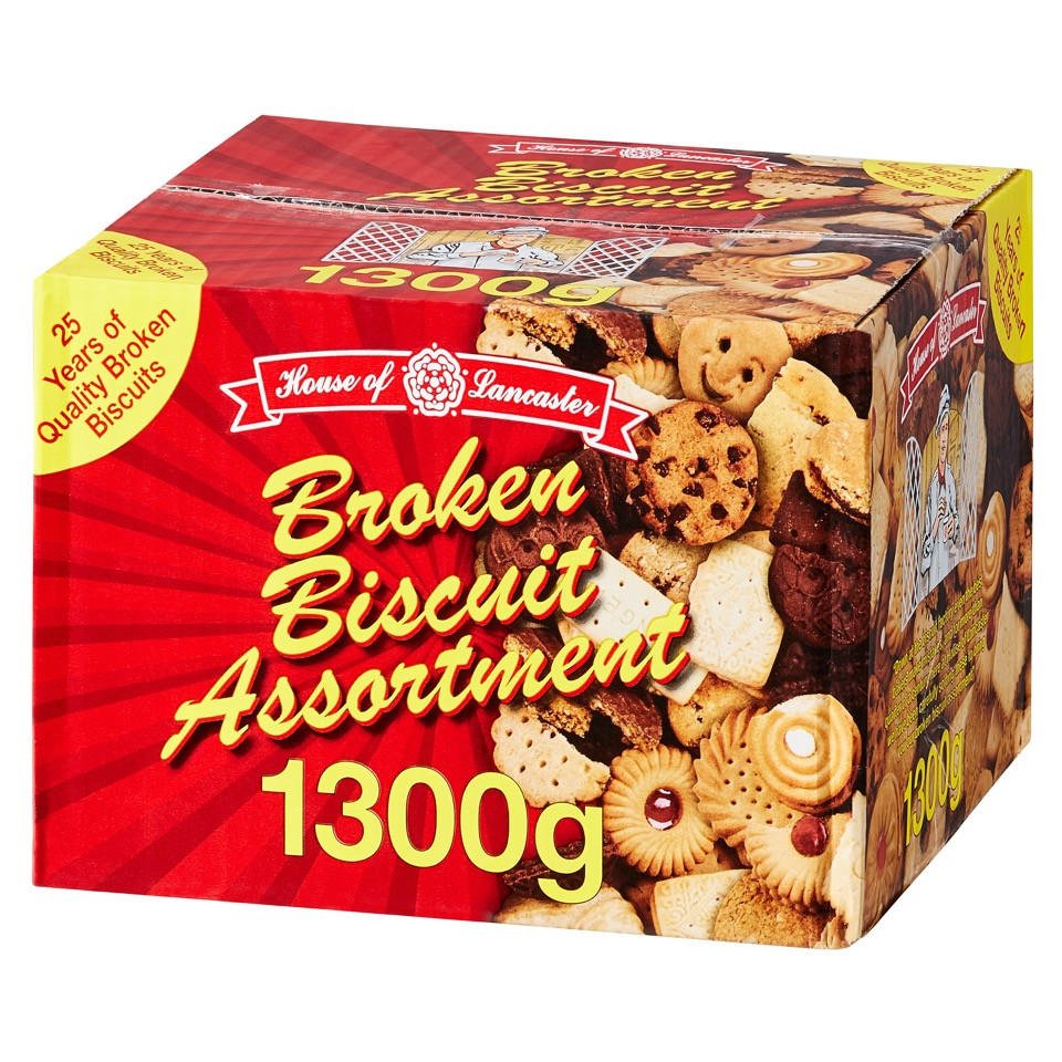 HOUSE OF LANCASTER BROKEN BISCUIT ASSORTMENT 1300g - BIG BOX BISCUITS