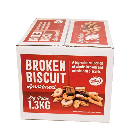 SWEET DREAMS BROKEN BISCUIT ASSORTMENT 1.3kg Big Value - BIG BOX BISCUITS